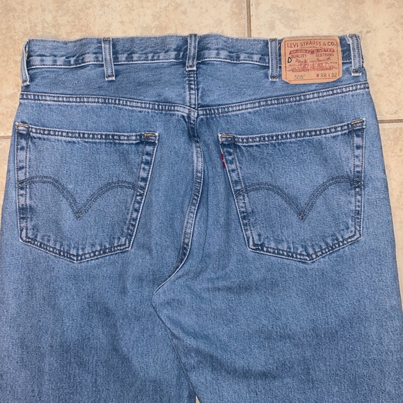 Levi's Other - Y2K Levi’s 505 Light Blue Wash Regular Fit Baggy Jeans 38x32